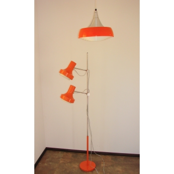 Vintage lampa podłogowa pomarańczowa Josef Hurka